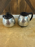 A-4236 Set of 2 carafe Tea and Coffee Salt and Pepper shakers