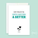 PCP-016 Anniversary/Love Cards (Choose from drop down list)