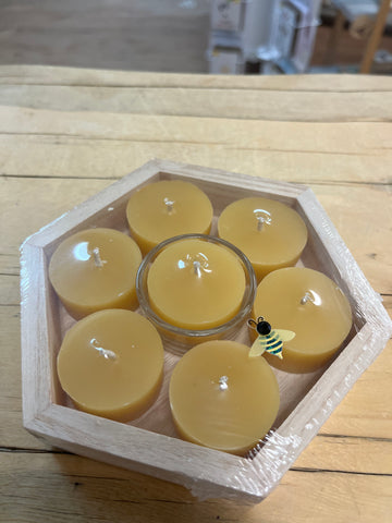 WSC-20 Tea-lights in Hexagon Box (“Full Bloom”)