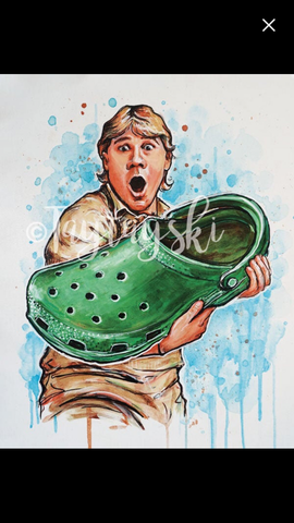 TAY-015 Steve Irwin Croc Print 11x14