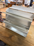 A-4243 Vintage Countertop or Hanging Vintage Ekco Unlimited White Metal Saran Wrap Tin Foil Paper Towel Dispenser