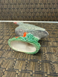 A-4280 Vintage MCM Anthropomorphic Grey Goose Duck Ceramic Figurine Japan