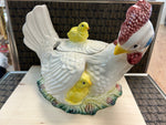 A-3370 Vintage Chicken & Chicks Soup Tureen