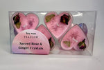 IP-24 Heart Tea Lights (sacred rose & ginger crystals)