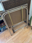 A-4256 Vintage TV Trays with stand Woven style SET OF 4