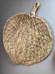 A-4261 Vintage Large Palm Rattan Fan