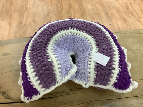 PGK-32 Crochet Rainbow Pillow