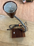 A-4267 Vintage Brown Woodgrain gooseneck (Tensor Styled) 60s desk lamp