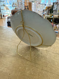 A 3472 LIMOGES FRANCE 4” DIAMETER PLATE WITH STAND ATTACHED COURTING SCENE FRAGONARD SET OF 2