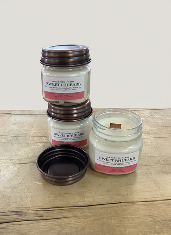 TBG-11 Sweet Rhubarb Candle -Wood Wick -Coconut Soy Wax