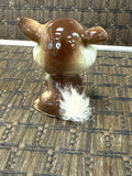 A-4286 Vintage MCM Anthropomorphic Squirrel Ceramic Fluffy Tail Big Eyes Figurine Japan