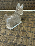 A-4277 Scottie Dog Federal Glass Vtg Figurine Scottish Terrier 4" x 3.25" x 1.5" MINT