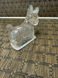 A-4277 Scottie Dog Federal Glass Vtg Figurine Scottish Terrier 4" x 3.25" x 1.5" MINT