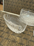 A-4271 Vintage Princess House Highlights - Royal Highlights - Crystal Spoon Holder Buffet Silverware Holder set of 4