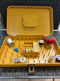 A-2259 Vintage Wilson Orange Wil-Hold Sewing Kit Bobbin Organizer