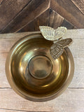 A-4266 Vintage Brass Butterfly Bowl