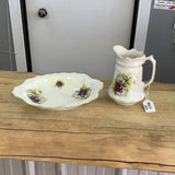 A-4031 Vintage James Kent Pitcher and Basin ‘Pansy’