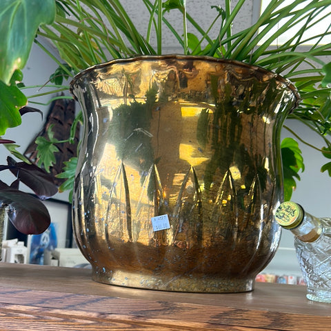 A-4027 Large Brass Plant Pot