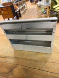 A-4243 Vintage Countertop or Hanging Vintage Ekco Unlimited White Metal Saran Wrap Tin Foil Paper Towel Dispenser