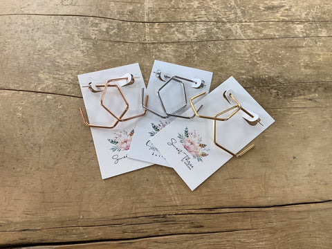 STD-130 Hexagon Earrings