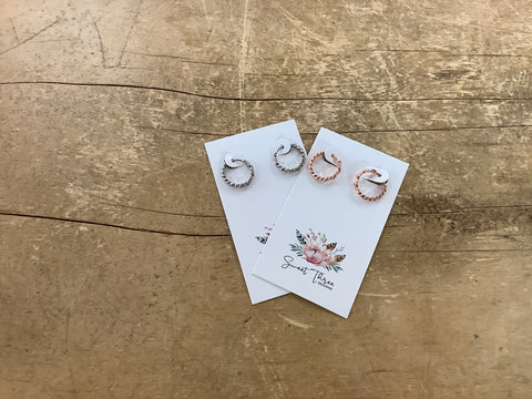 STD-113 Twisted Jewel Hoops/Bracelet