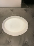 A-4157 fire king oval serving platter white gold rim
