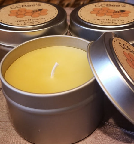 CCB 033 100% Beeswax Tin Candle