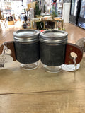 CAH-02 Mini Leather Drink Sleeve With Jar