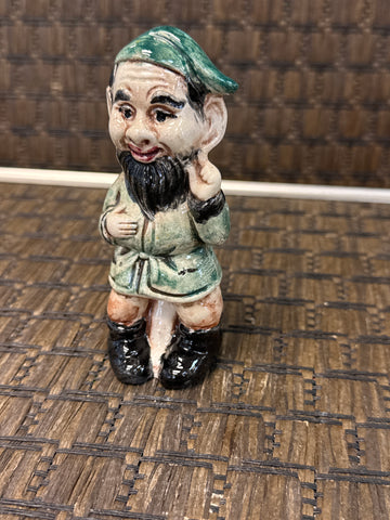 A-4287 Vintage MCM Anthropomorphic 7 Dwarfs Gnome Leprechaun Big Eyes Figurine Japan