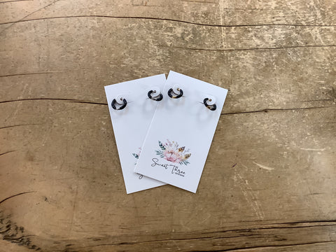 STD-126 Matte Black Hoops