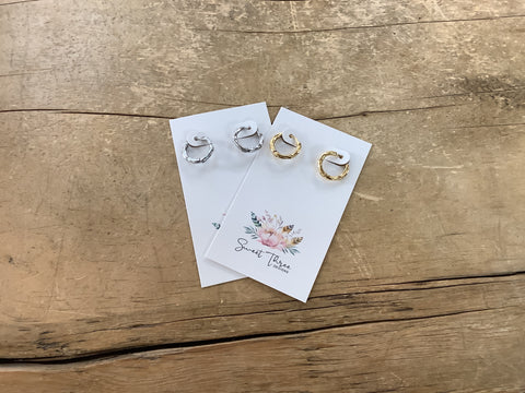 STD-116 Small Textured Hoops