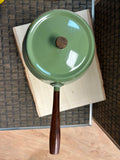 A-3708 Vintage Avocado Green Fondue Pot w/Stand and Tray