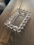 A- 4296 Imperial Candlewick Etched Glass Ashtray or Caddy Dish