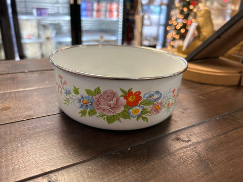 A-4227 Enamel Floral pot