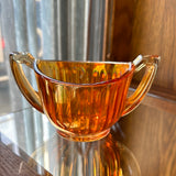 A-3025 Marigold Luster Cream+Sugar Bowls