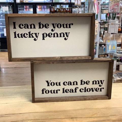 FAS-135 LuckyPenny/ 4 Leaf Clover 6x12” set of 2