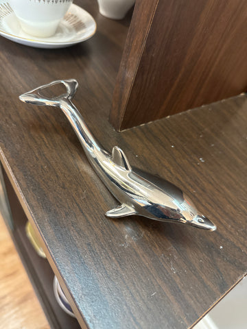 A 3002 silver plated dolphin bottle opener