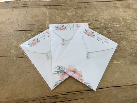 STD-142 Necklace with Jewel Pendent