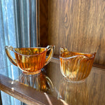 A-3025 Marigold Luster Cream+Sugar Bowls