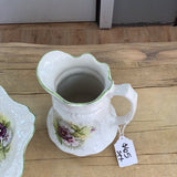 A-4031 Vintage James Kent Pitcher and Basin ‘Pansy’