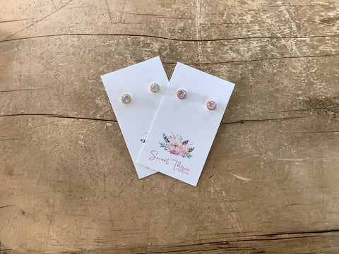 STD-133 Diamond Circle Studs