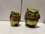 A-4232 Set of 2 Brass Owls