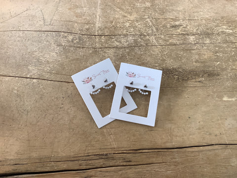 STD-140 Heart Earings with Beads