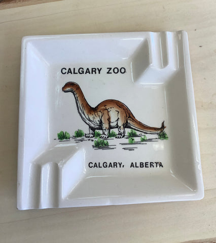 A-4089 Ceramic Calgary Zoo Ashtray