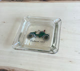 A-4099 Clear Glass Square Ashtray PACKARD 1902