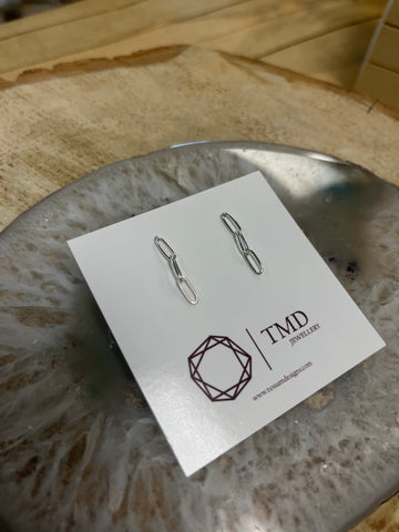 TMD-98 SS 3 Link Paperclip Earrings