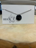 RAC-09 Large Silver Circle Charm Necklace