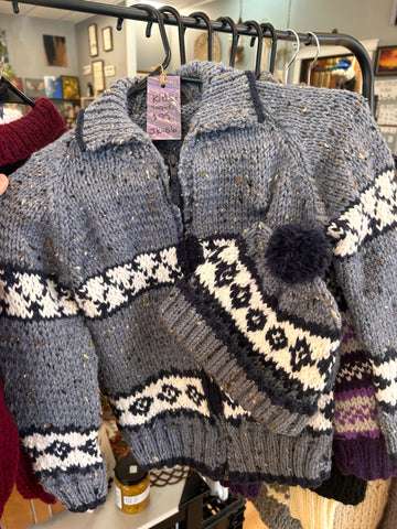 JK-06 Kids Speckled Grey Zip-Up with Matching Toque