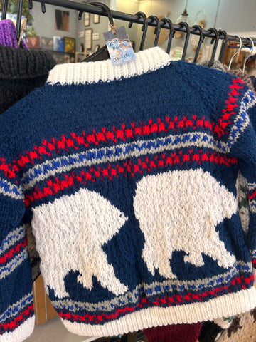 JK-10 Kids Blue & Red Pullover with White Polar Bears along the side