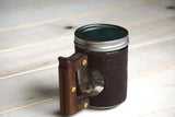 CAH-01 Leather Drink Sleeve With Jar